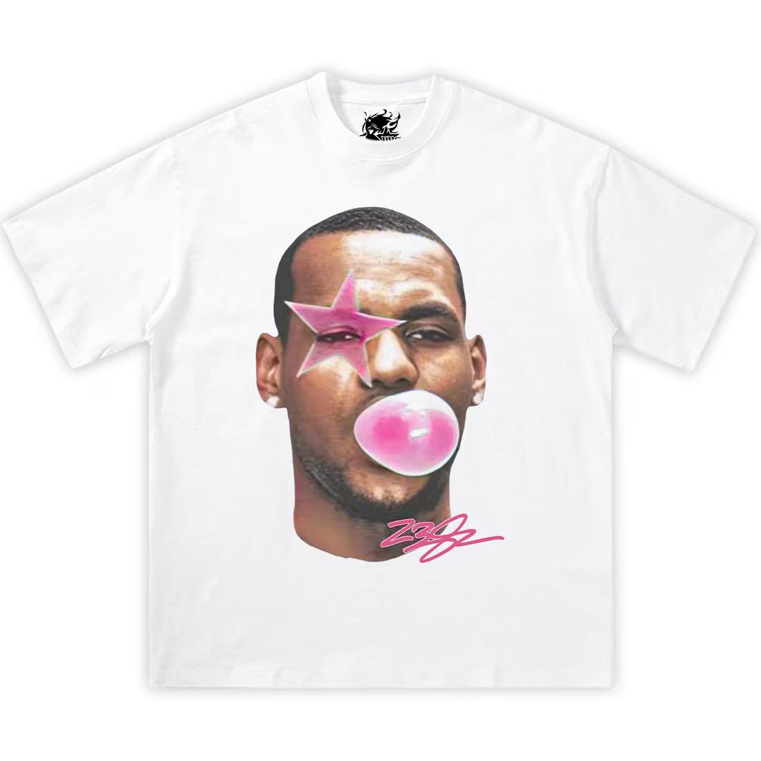 Lebron James Gum Pink Boxy Cotton Shirt, Oversized, Graphic, T-Shirt, Streetwear, Y2K, Funny, Christmas Gift, T Shirt, Meme, Kids